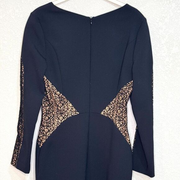 ba&sh Dress Size Small (1) Black Lace Long Sleeve Sheath - Picture 8 of 10